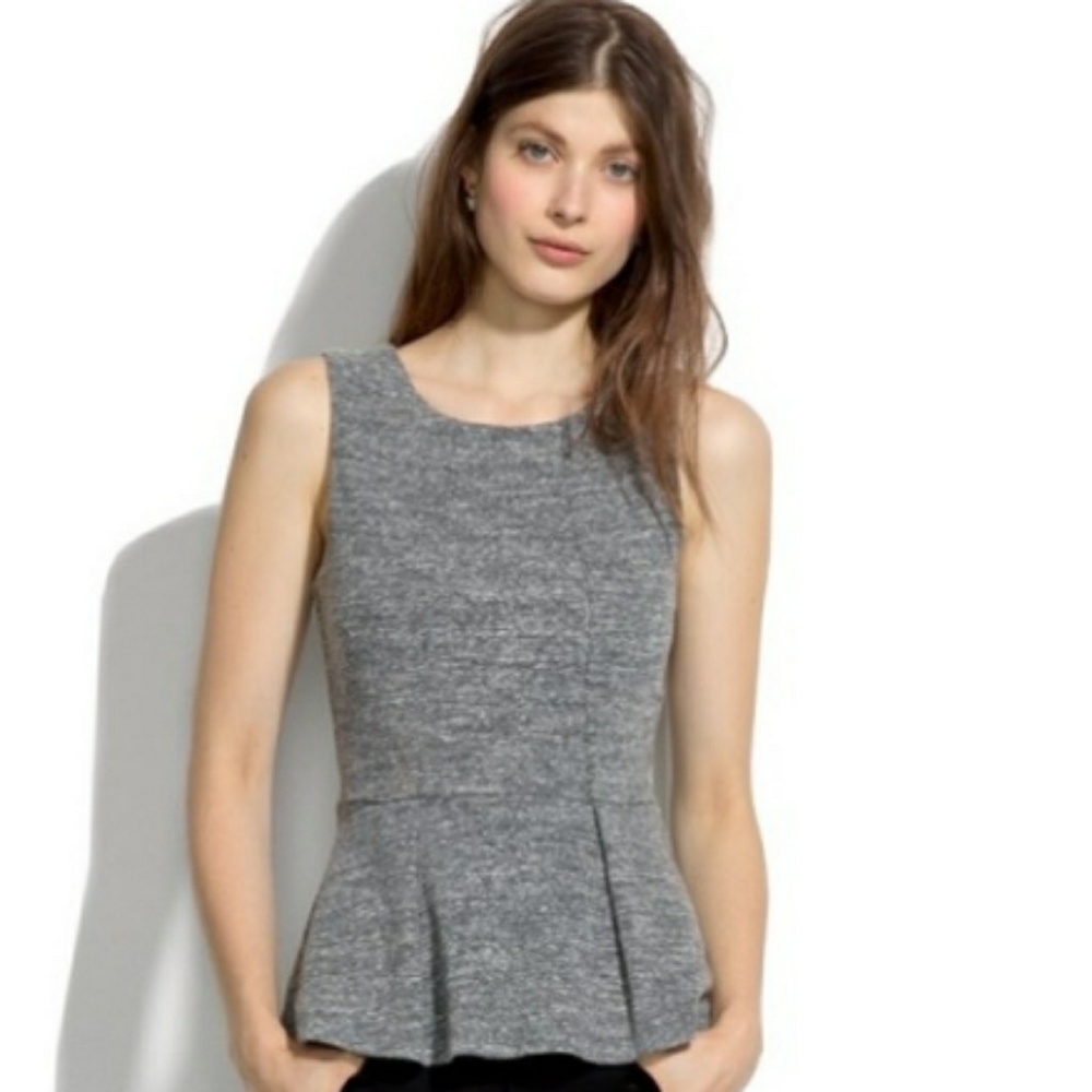Madewell peplum sleeveless top